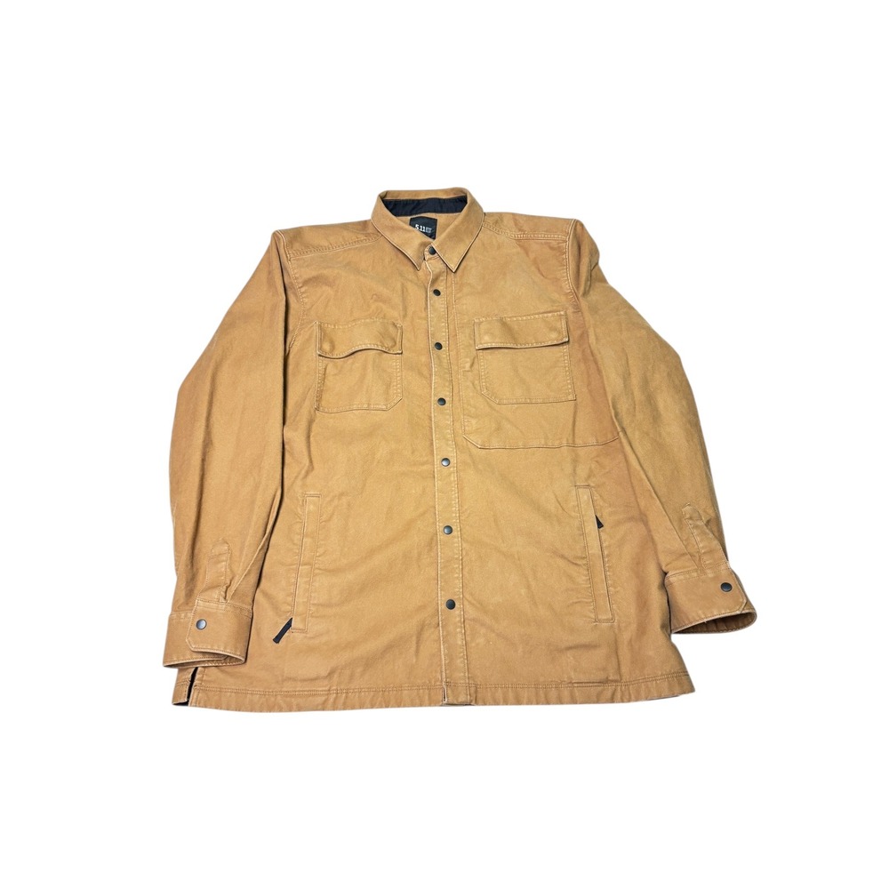 5.11 Tactical Mens Extra Large Cotton Elastane Work Shirt Jacket Tan Long Sleeve